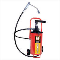 Hand Operated Grease Pump - Mild Steel, 5 Kilograms , Red Color, Less Maintenance With Anti Air Lock System, Long Life Durability, Powder Coated Polyhose Grease Hose