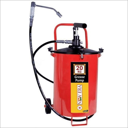 Hand Operated Grease Pump - 20 KG Mild Steel | Industrial Use, Efficient Manual Operation