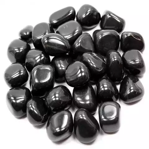 Black agate Tumble stone