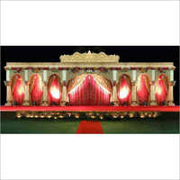 Designer Golden Fiber Decorative Wedding Stage