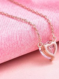 Gorgeous Gold Plated Diamond Heart Pendant Necklace