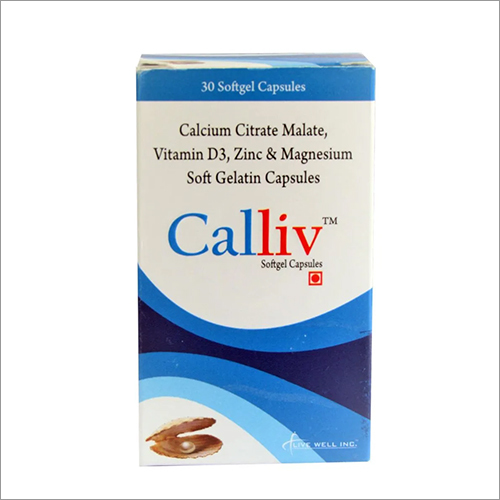 Calcium Citrate Malate Vitamin D3 Zinc And Magnesium Soft Gelatin Capsules