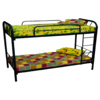 Metal Bunk Bed - Mild Steel, 6x3x5 Feet | Foldable, Powder Coated Finish, For Student Sleeping