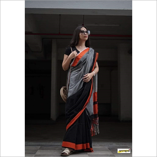Linen Designer Saree