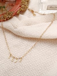 Stunning Gold Plated Chunky Chain Love Alphabet Word Pendant Necklace for Women and Girls