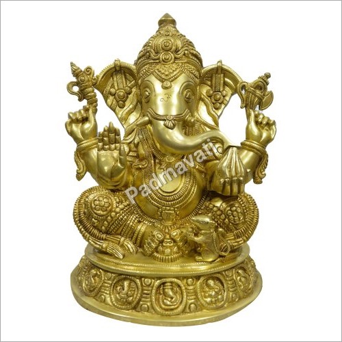 14Kg Brass Ganesha Statue By PADMAVATI CORPORATION