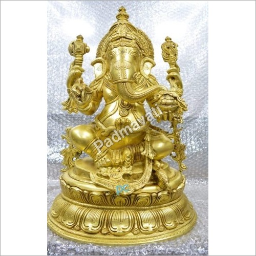Table Top Brass Ganesha Statue By PADMAVATI CORPORATION
