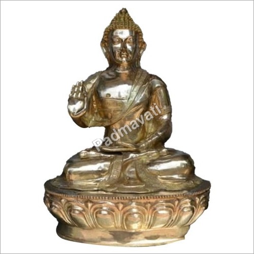 Golden 18Inch Brass Buddha Statue
