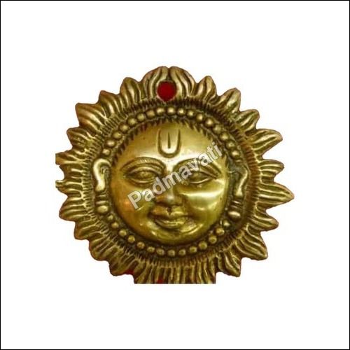 Brass Surya Face Statue