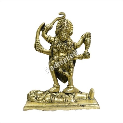 Golden Brass Kali Mata Statue