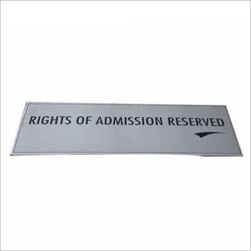 SS Etching Official Name Plate By A1 SIGNAGE PRIVATE LIMITED