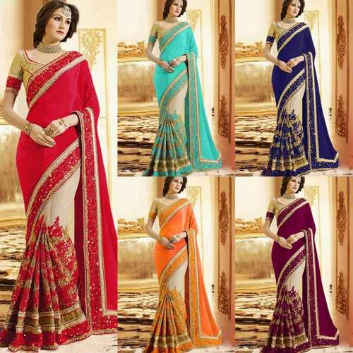 Chiffon Designer Embroidery Saree