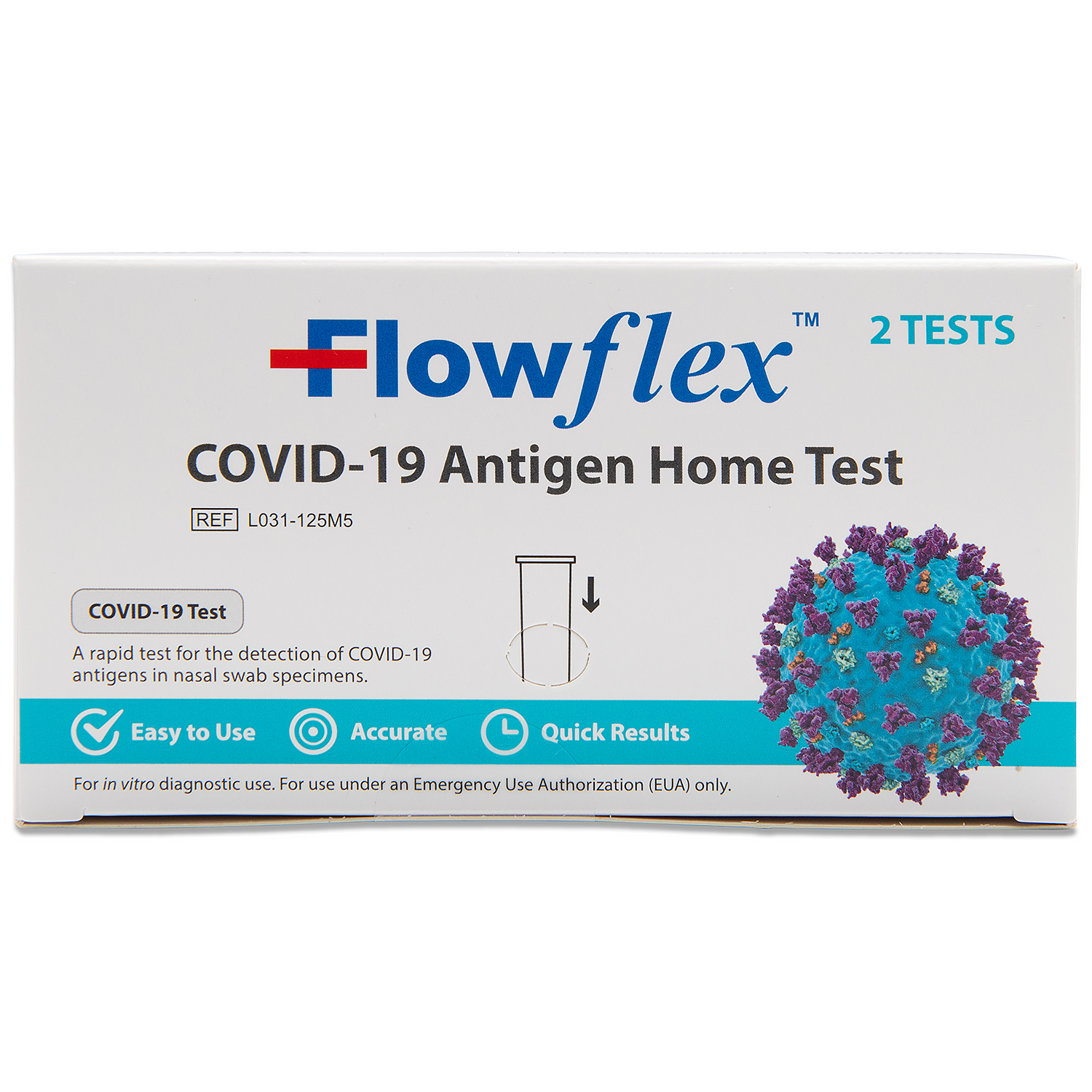 Flowflex COVID 19 Rapid antigen Rapid Test kit 2 Test Per Kit OTG USA