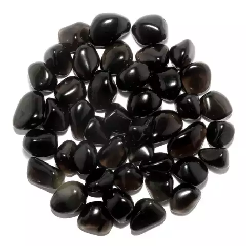 Black obsidian Tumble stone