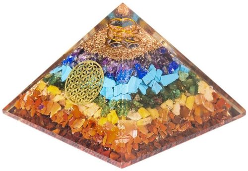 Seven chakra Orgonite Pyramid