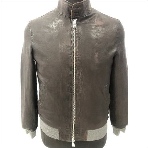 Plain Genuine Leather Jacket