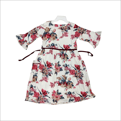 Girls Floral Printed Frock Age Group: Kids