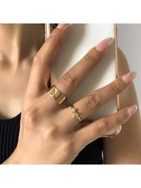 Stunning Golden Butterfly Couple Ring Matching Wrap Finger Ring