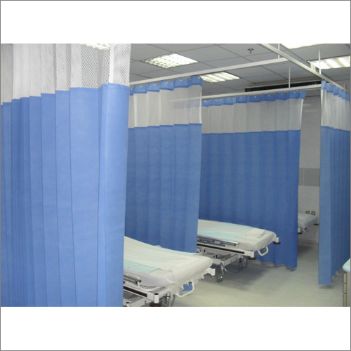 Blue Hospital Netted Curtains