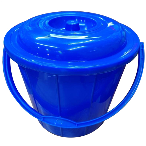 Plastic Blue Bucket with Lid