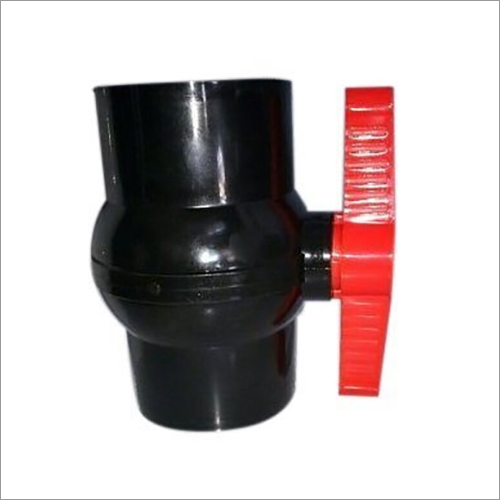 4 Inch Black And Red PP Solid Ball Valve