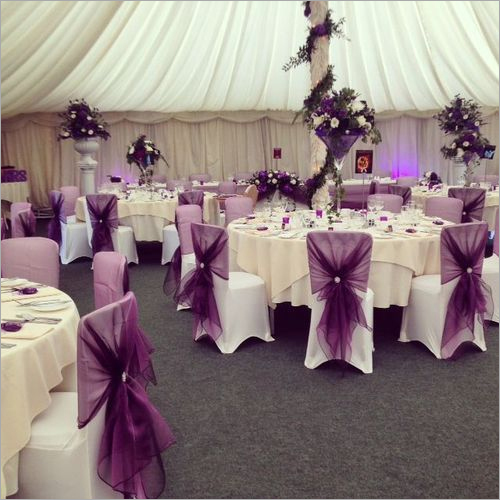 Wedding Chair Sashes - Cotton Material, Purple Color | Plain Pattern, Ideal for Hotels