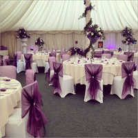Wedding Chair Sashes - Cotton Material, Purple Color | Plain Pattern, Ideal For Hotels