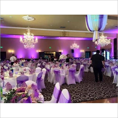 Party Chair Sashes - Cotton Material, Purple Color | Ideal For Hotels, Plain Pattern, Easy Care With Normal Wash