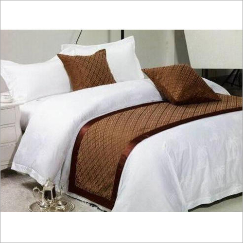 Cotton Double Bed Sheet Set - GSM 200-300, White Color with 1 Bedsheet and 2 Pillow Covers
