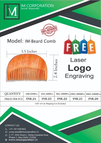 Neem Wood Beard Comb Application: Travel