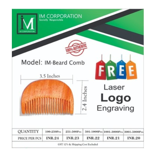 Neem Wood Beard Comb