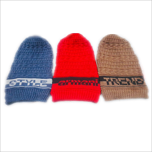 Winter Woolen Caps - Wool Material, Multicolor Design , Ideal for Adult Males