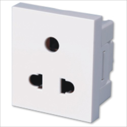 6 A 3 Pin 2 Module Euro D Socket By RONAK CABLE CORPORATION