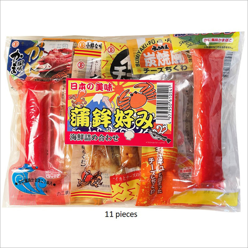 Cartoon 11 Pieces Assorted Processed Seafood Cakes