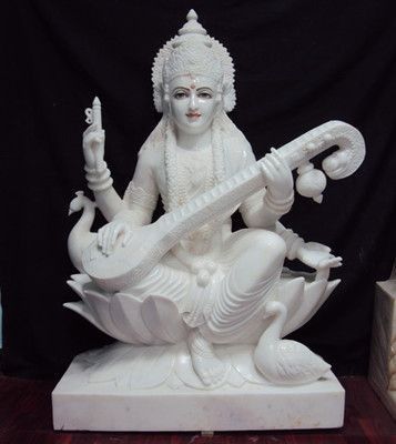 Marble Saraswati Statue