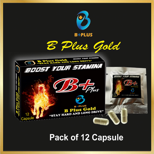 12 Capsule Pack B Plus Gold Ayurvedic Stamina Booster