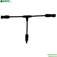 2 To 1 Solar Cable Harness T Branch Connectors With Inline Fuse For PV Solar System
