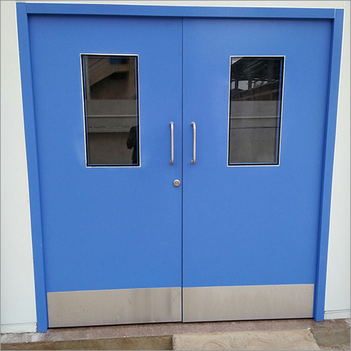 Blue Hinged OT Door
