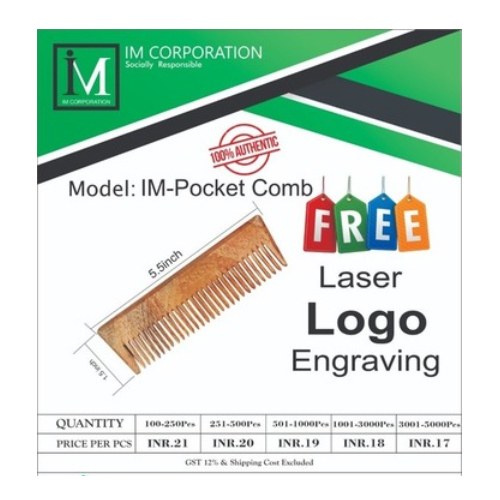 Neem Wood Pocket Comb