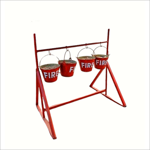 Red Fire Bucket Stand