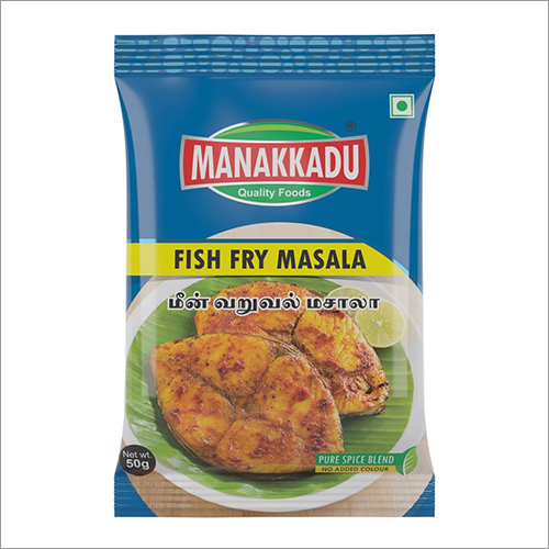 Fish Fry Masala - 100g 500g 50g Packets | Plastic Packaging Vibrant Blue Color Quality Manakkadu Masala