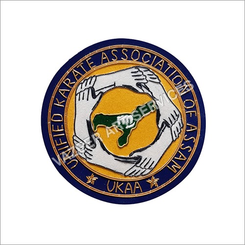 Hand Embroidered UKAA Karate Patches