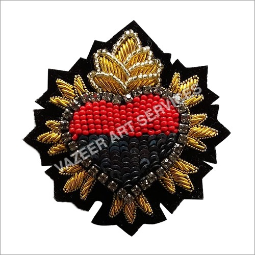 Hand Embroidered Beaded Brooches Patches By VAZEER ART SERVICES