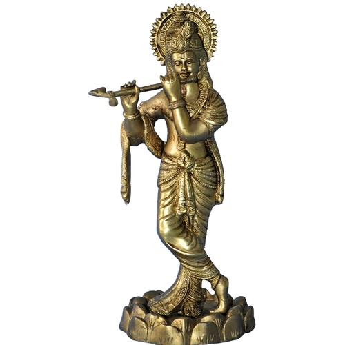 Handicraft Lord Krishna Statue of brass By Aakrati