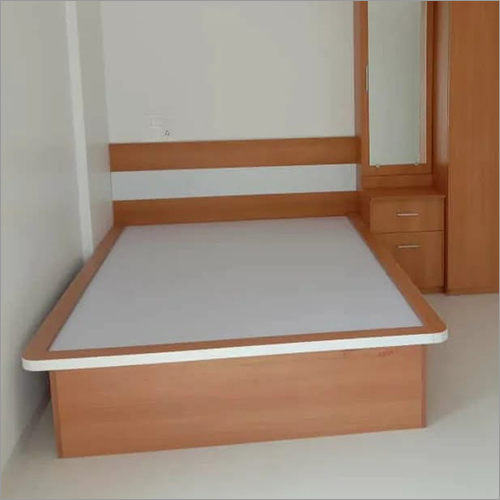Brown Modular Wooden Bed