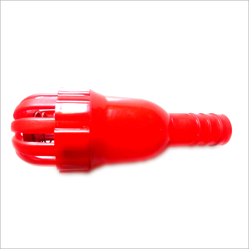 Nipple Foot Valve - PP Material, 20mm Size, Red Color | Durable Plastic, Ideal for Industrial Use