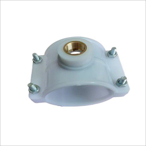 White Brass Service Saddle - PP Material, 75mm Size, High Pressure, White Color | Durable and Reliable for Agricultural Applications