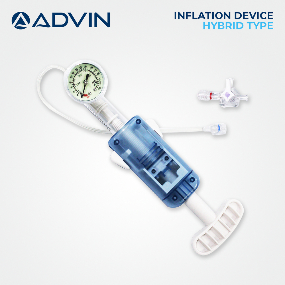 Inflation Device Gun Type - Advanced Manual Operation, Portable System for Accurate Balloon Catheter Inflation and Pressure Monitoring