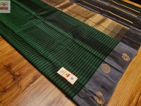 pure kanjivaram silk with  side budda green