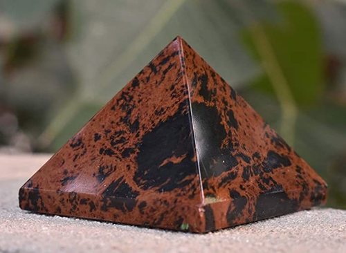 Mahogany obsidian pyramids
